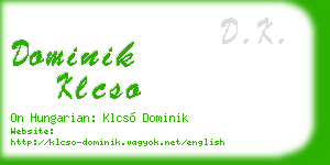 dominik klcso business card